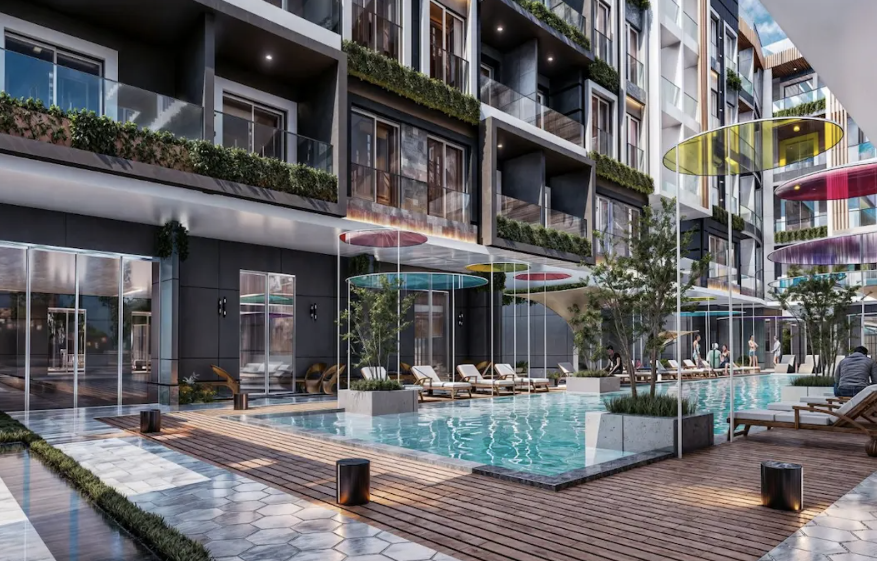 Mark Resort-Modern Luxury 1 Bedroom Apartment with Pool