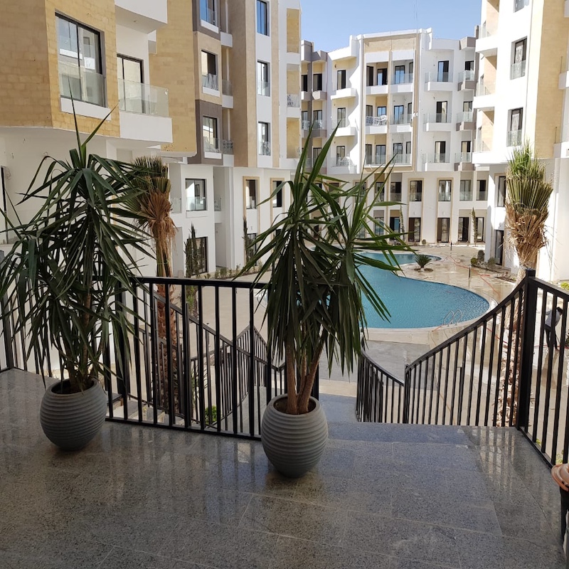 Modern Apartment with Pool & Garden Views