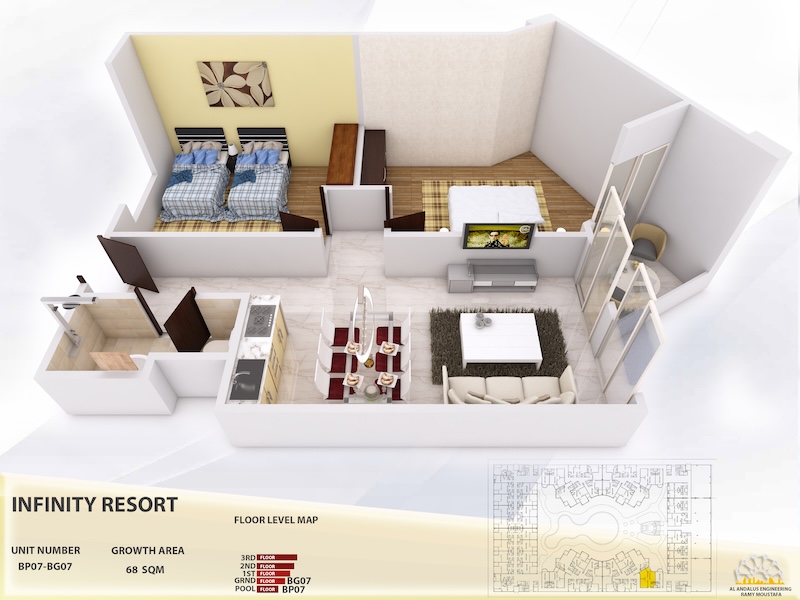 Aqua Infinity Resort Apartment 2 Bedrooms