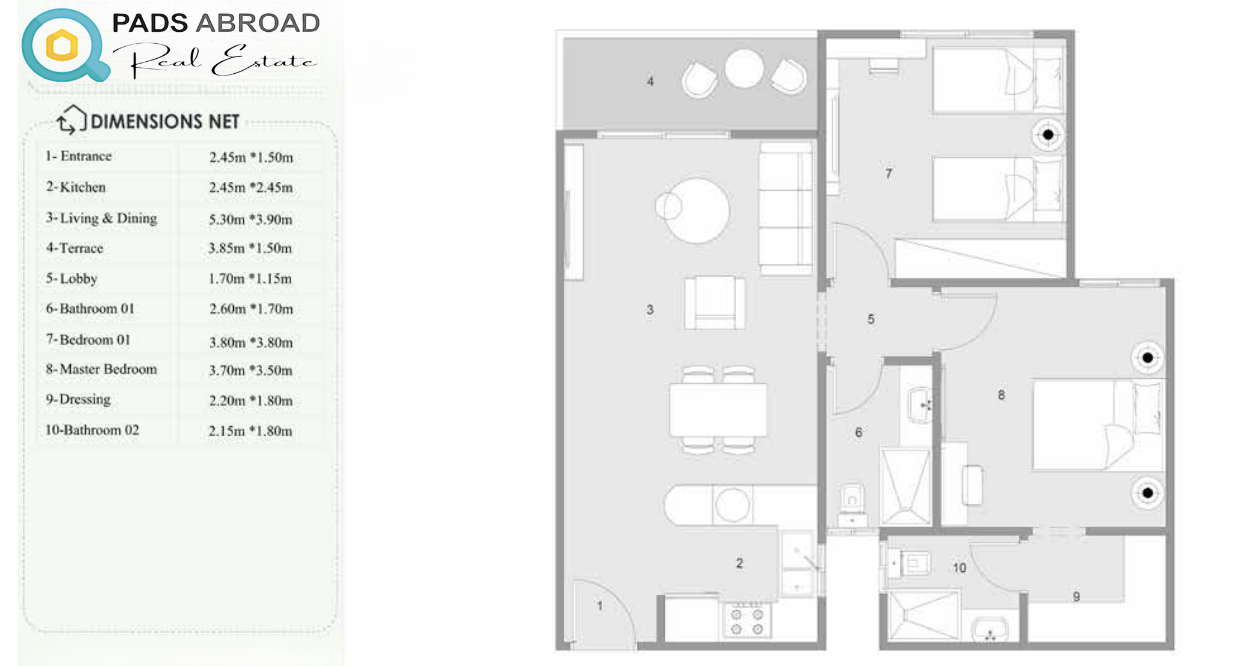 CLAN Residences — Premium 2-Bedroom Apartment