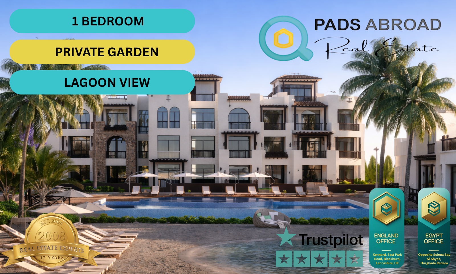 Luxury 1 Bedroom Garden Apartment | Cala Sahl Hasheesh