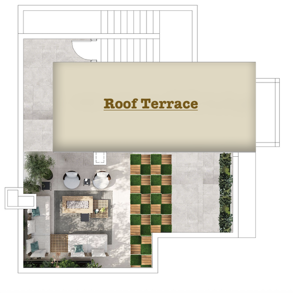 Penthouse with seaviews and roof terrace for sale