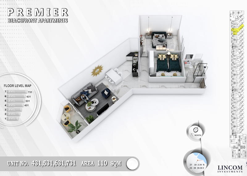 Modern Two-Bedroom Apartment | Premier Beach Resort