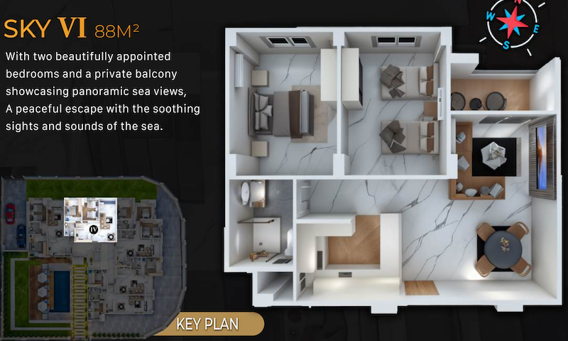 Skylark Port Ghalib 2 Bedroom Apartment 