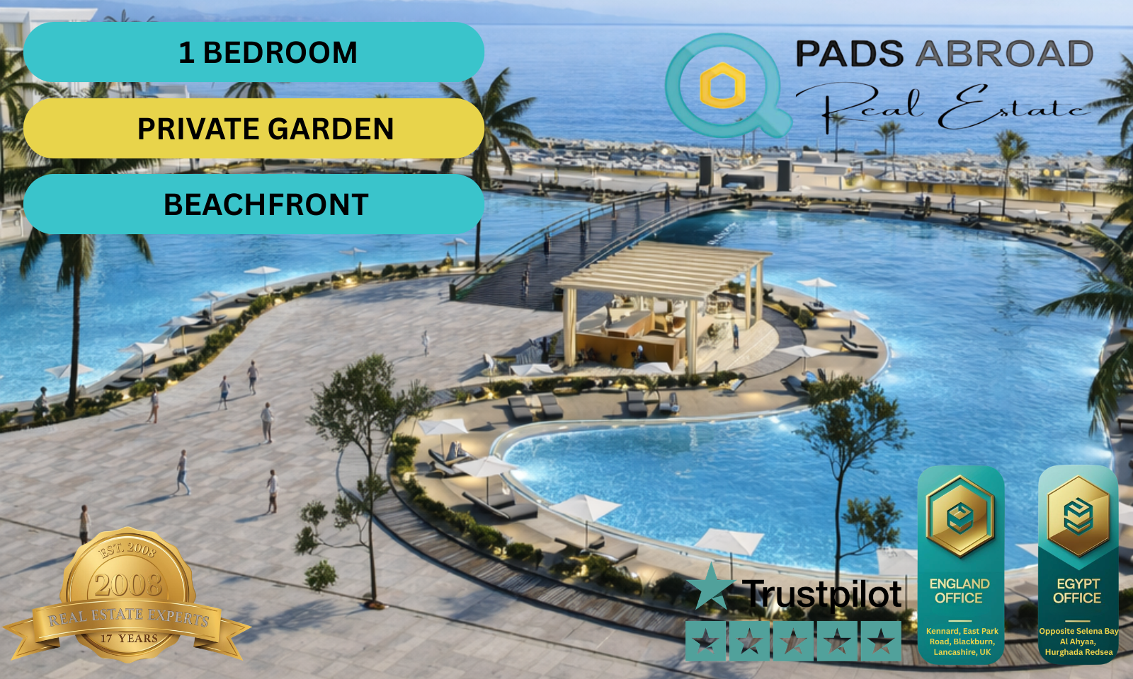 Riva Beachfront Living – 1 Bedroom Garden Apartment