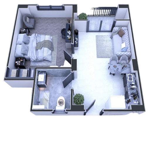 Almaza 1 bedroom apartment 