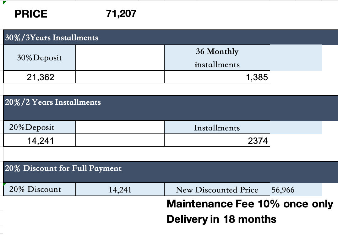 One Bedroom Apartment 67 msq