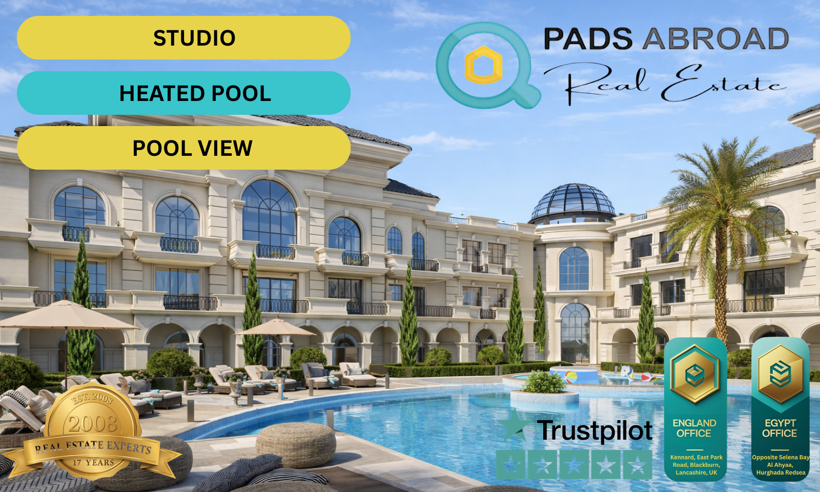 Aurora Palace Resort – Stylish Pool-View Studio Apartment