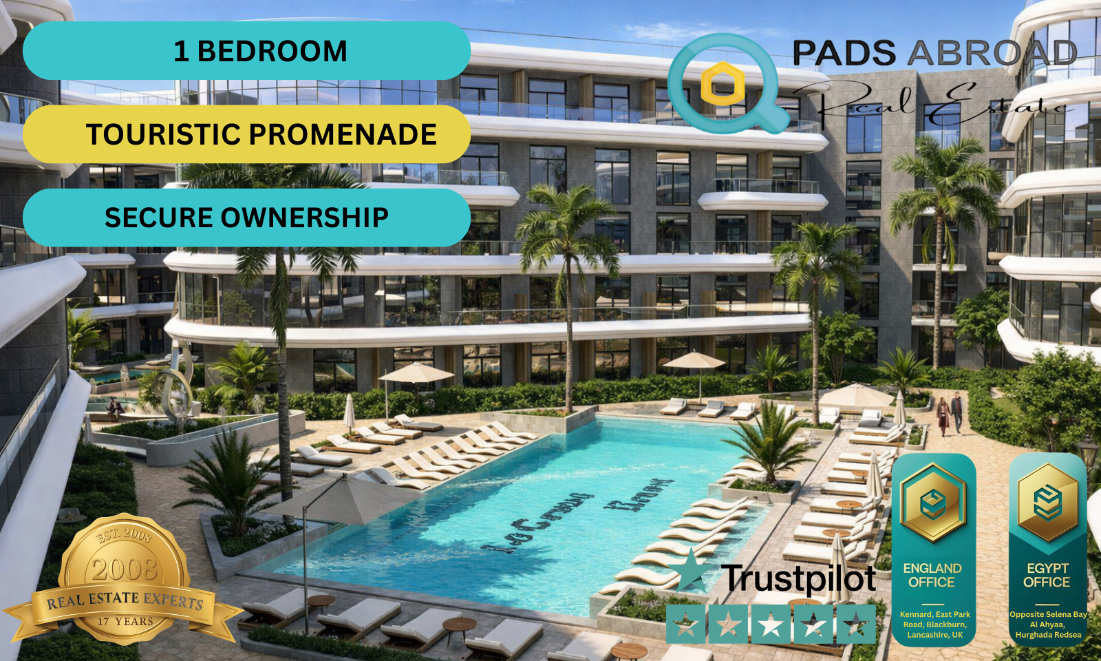 Pool View 1 Bedroom Apartment | La Gouna Resort