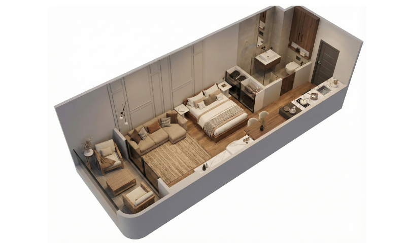 Affordable Studio in LA GOUNA Resort