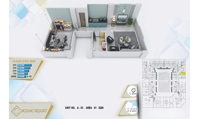 1 Bedroom Ground Floor Apartment | Iconic Resort, El Hadaba