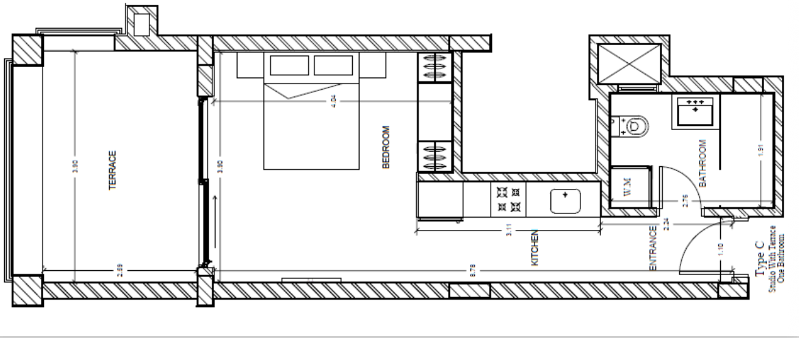 Veranda Resort 54 msq Studio apartment for sale