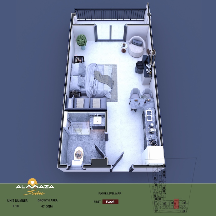 Studio Almaza Suites Modern Complex