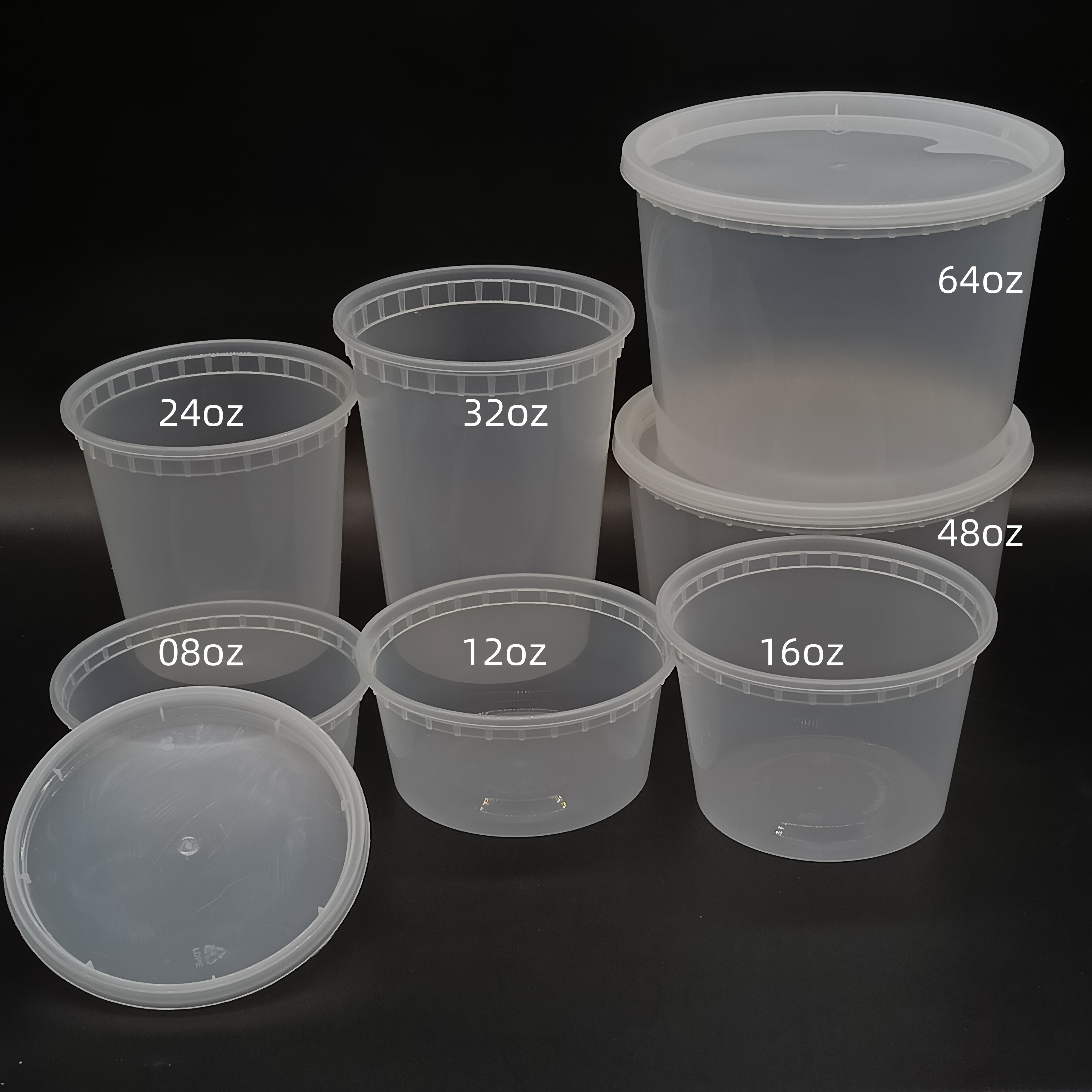 Plastic Soup Container with lids 240set/case