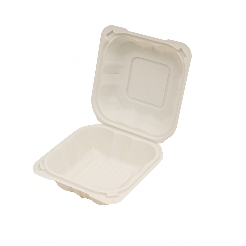 6" x 6" 1- Compartment Microwavable Take Out PP225