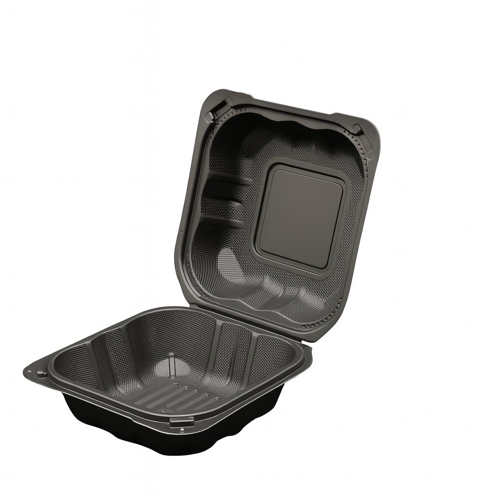 6" x 6" 1- Compartment Microwavable Take Out PP225