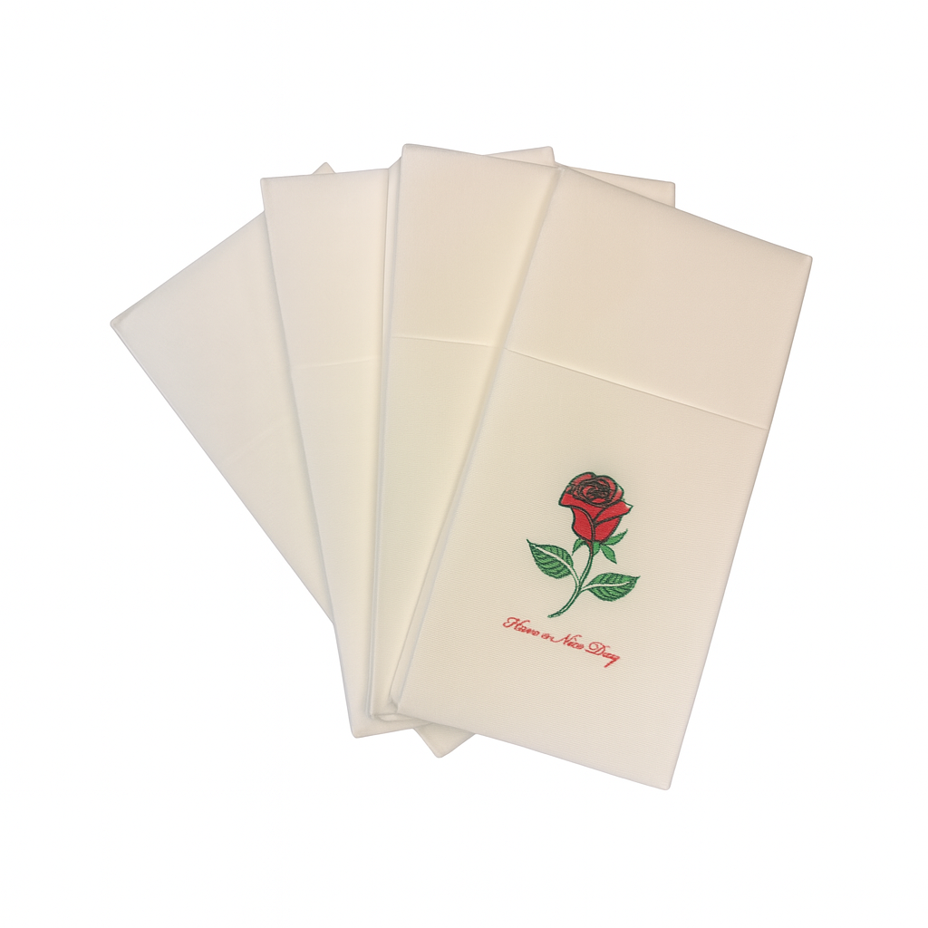 Premium Dinner Napkin with Rose Design 1000/case
