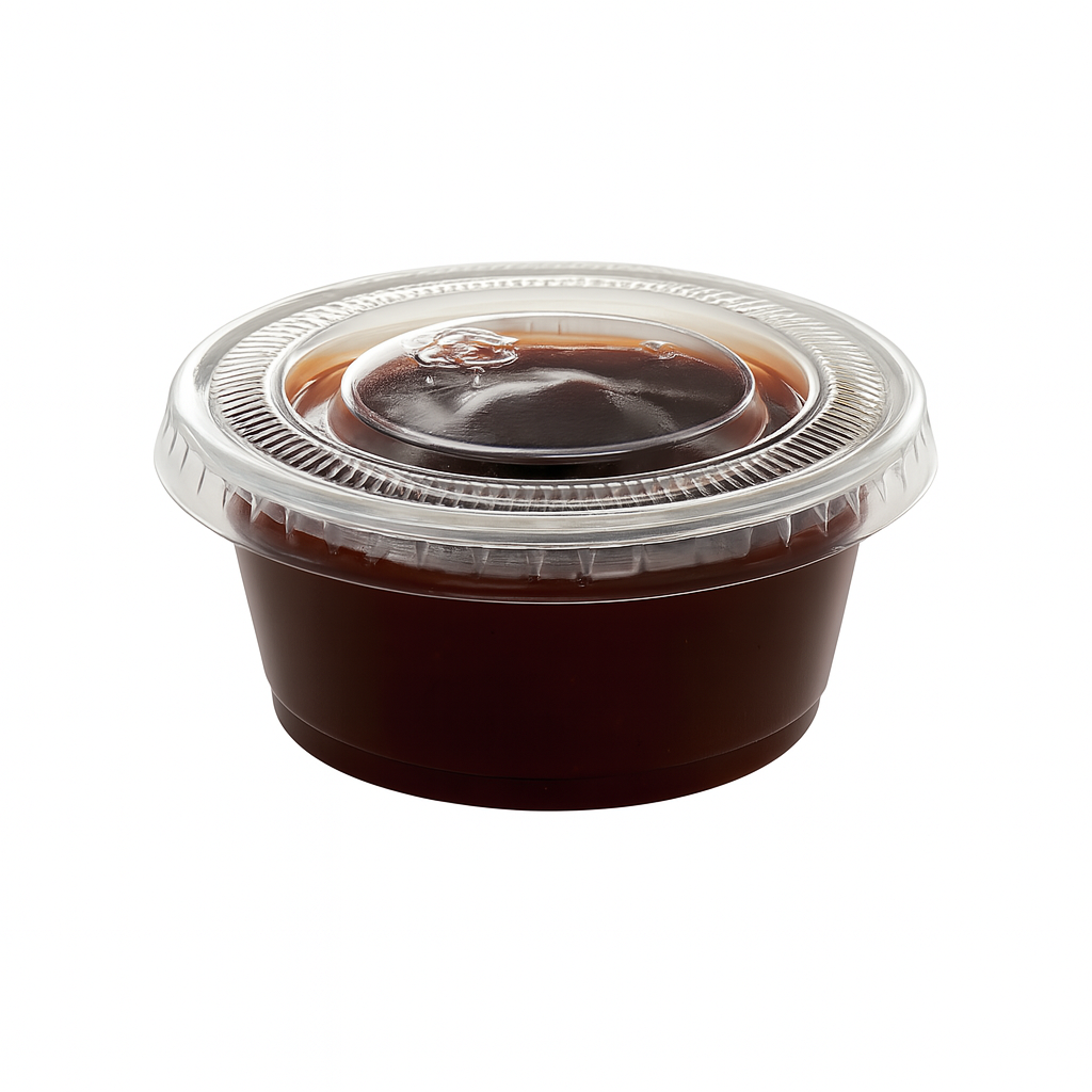 Clear Souffle cups with lids included 2500 set/case 