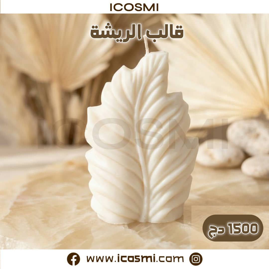 شمعة قالب الريشة