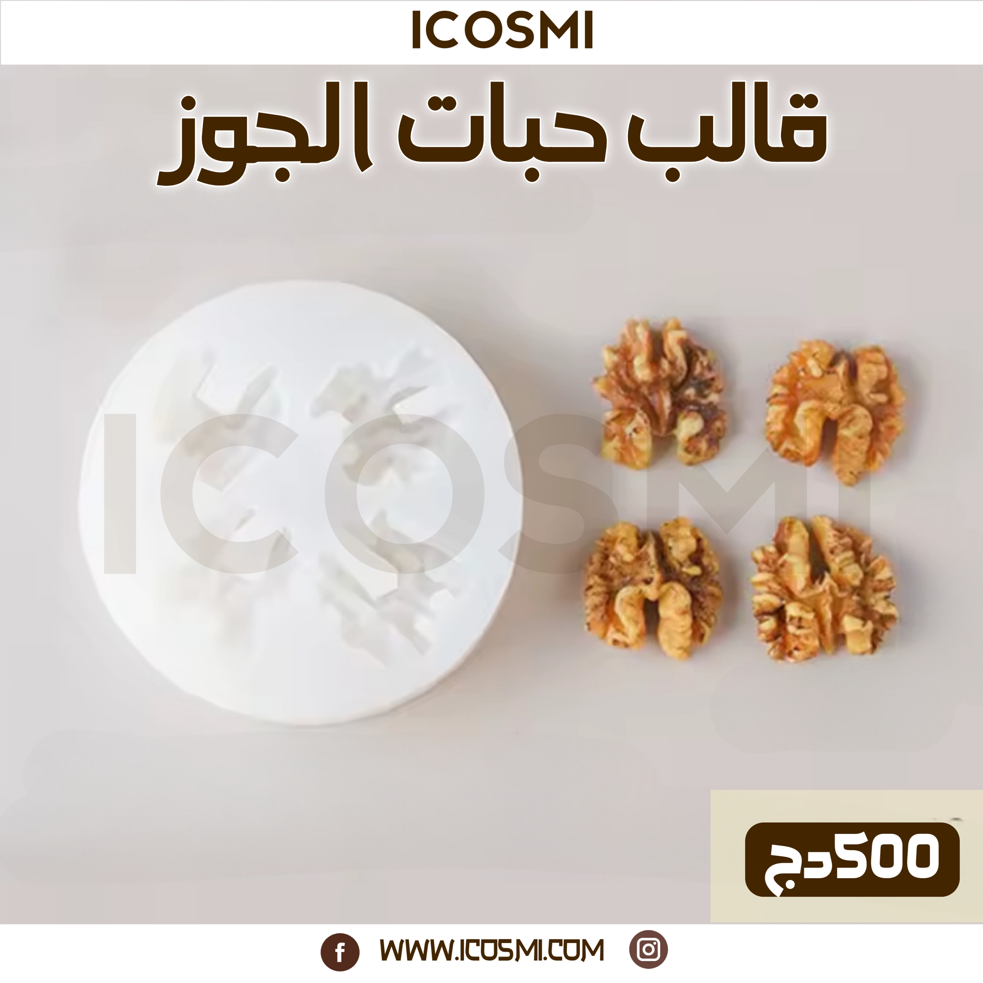قالب حبات الجوز
