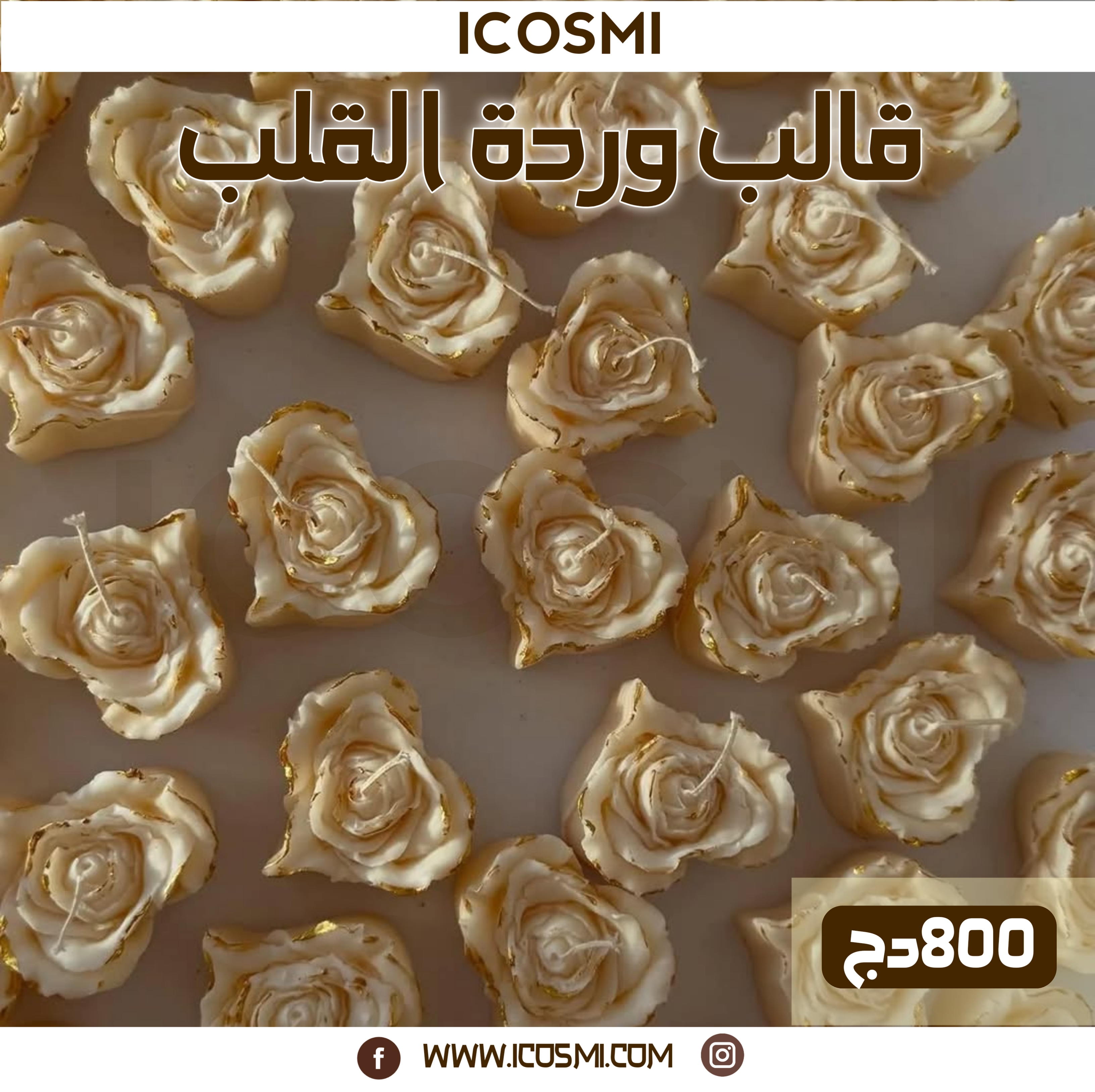 قالب وردة القلب