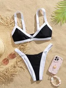 Bikini negro y blanco