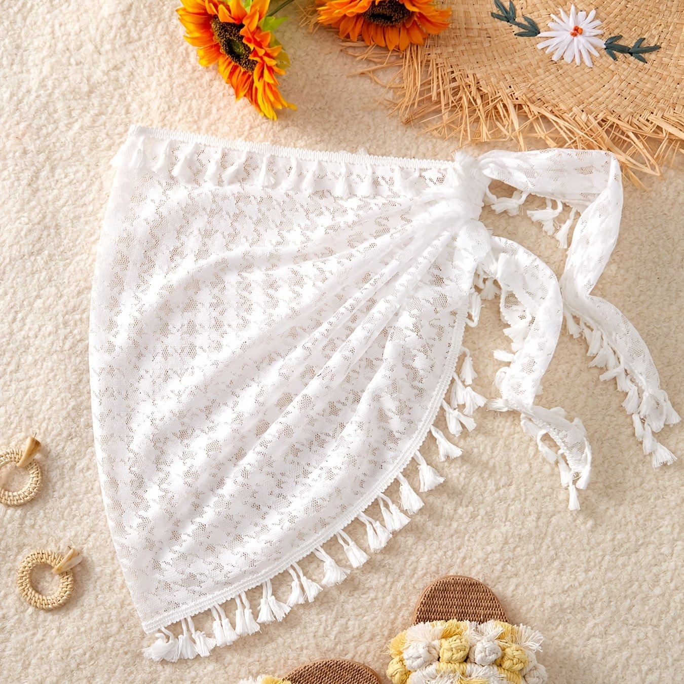 Salida de baño de Encaje Blanco