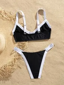 Bikini negro y blanco