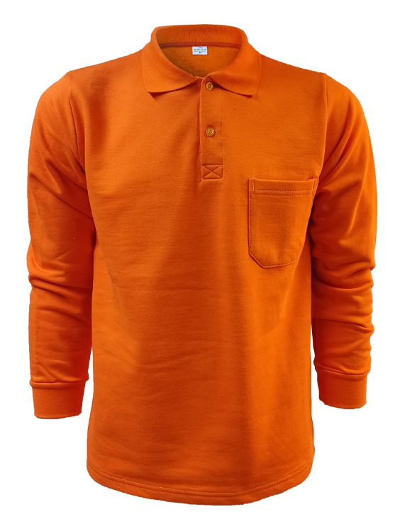 Long-Sleeve Cotton Polo Sweatshirts