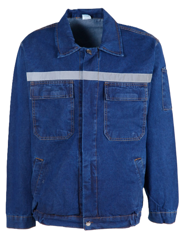 Reflective Denim Work Jacke