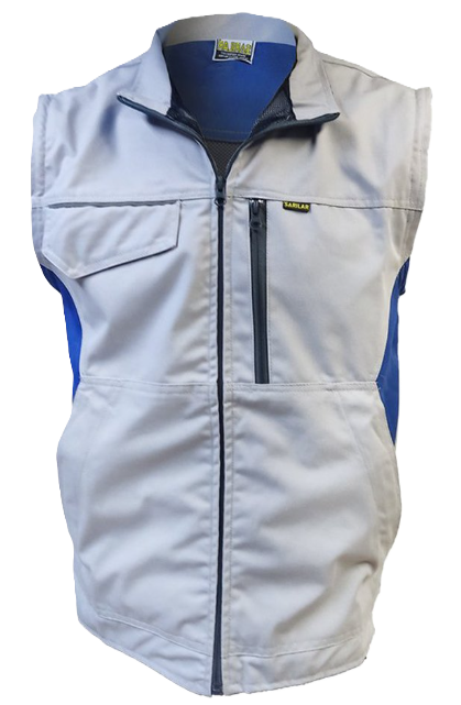 Gilet gris avec doublure mesh 