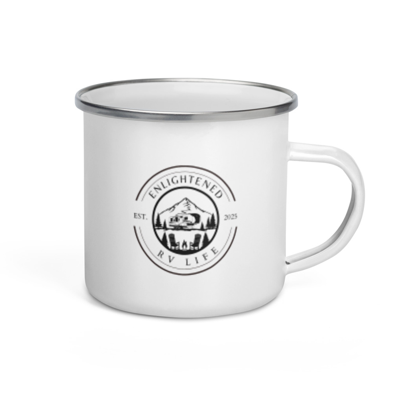 Enlightened RV Life Enamel Mug 12 Ounce