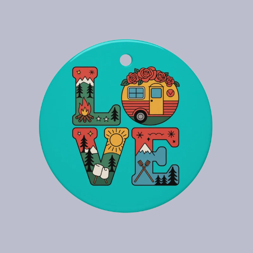 Double-sided Ceramic Ornament