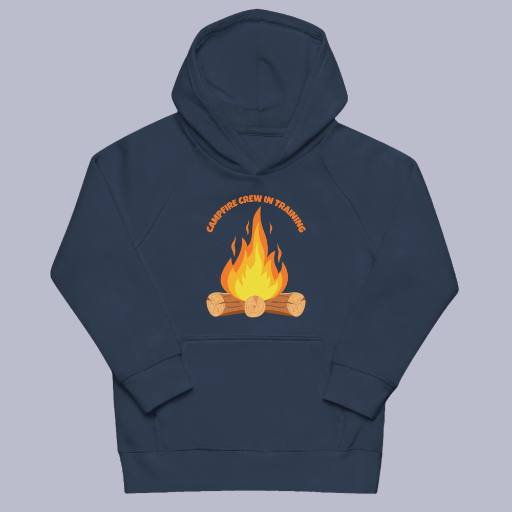 Campfire Crew in Training Kids eco hoodie