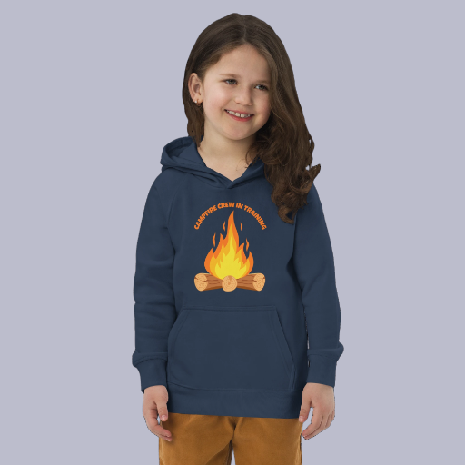 Campfire Crew in Training Kids eco hoodie