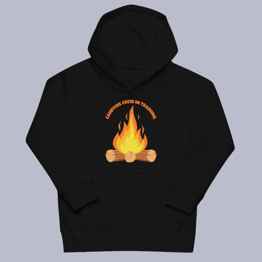 Campfire Crew in Training Kids eco hoodie