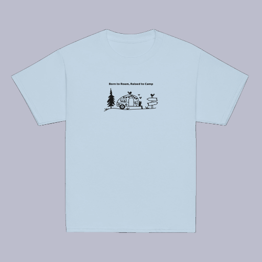 Born to Roam, Raised to Camp Youth classic tee