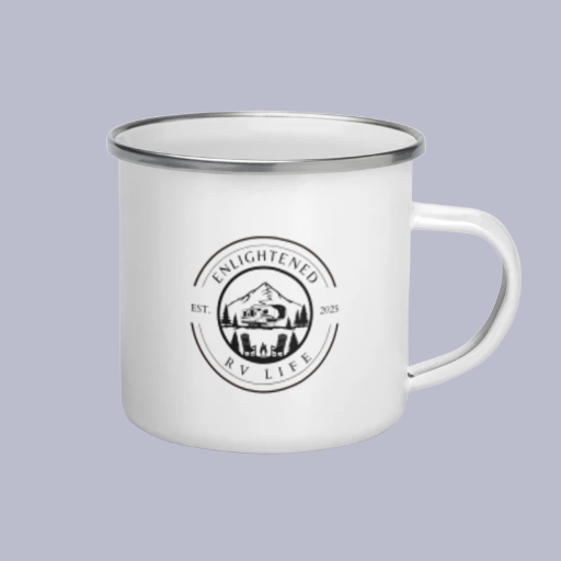 Enlightened RV Life Enamel Mug 12 Ounce