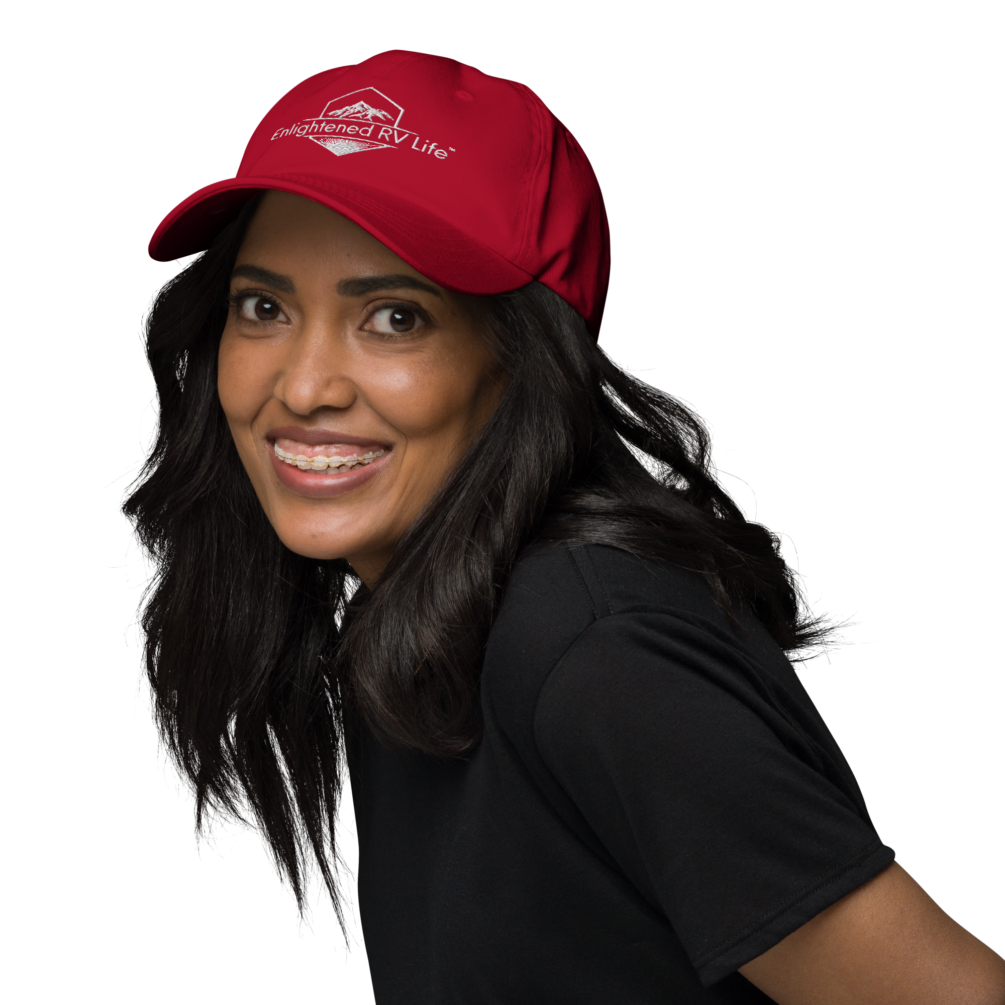 Enlightened RV Life Dad Hat (Black or Cranberry)