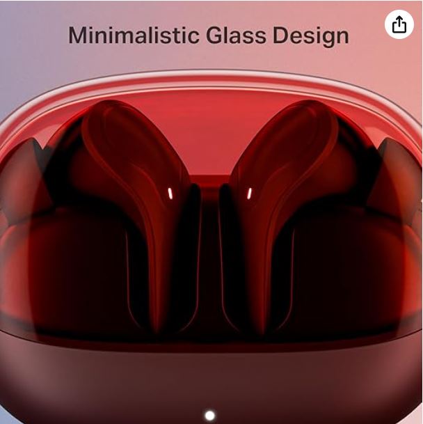 Wireless Earbuds with Minimalistic Glass Design