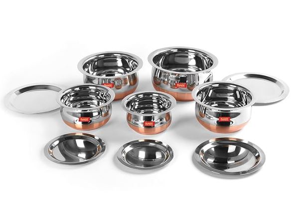 Stainless Steel Copper Bottom Bowl Set