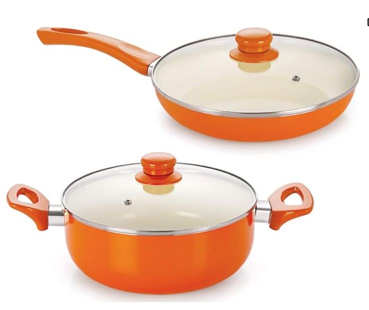Orange Non-Stick Cookware Set