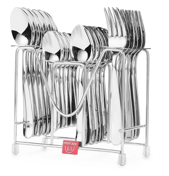 Stainless Steel Cutlery Set with Stand