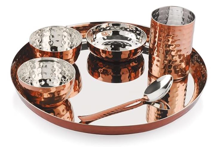 Hammered Copper Dinnerware Set