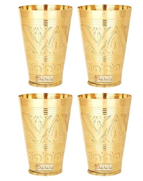 Set of 4 Brass Tumblers