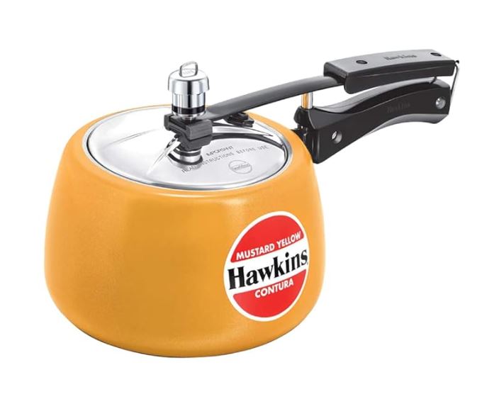 Hawkins Contura Mustard Yellow Pressure Cooker
