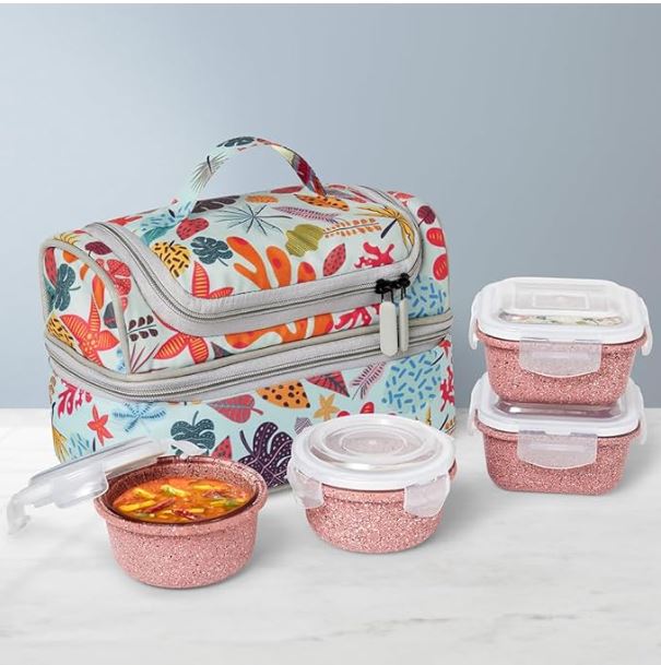Insulated Lunch Bag with Food Storage Containers