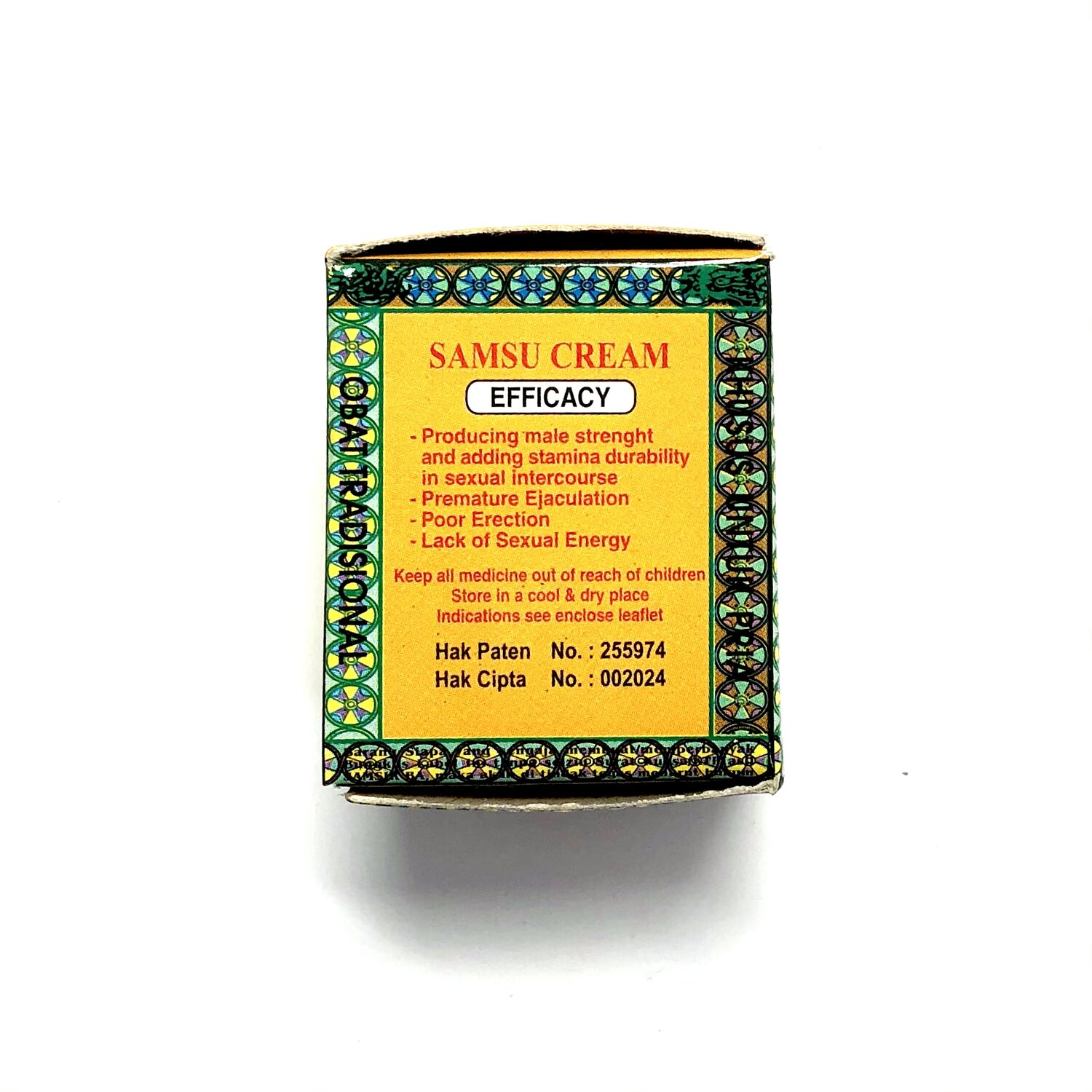Herbal Samsu Sex Cream for Long Ejaculation Delay / Premature Ejaculation Natural and Organic Free Shipping to US
