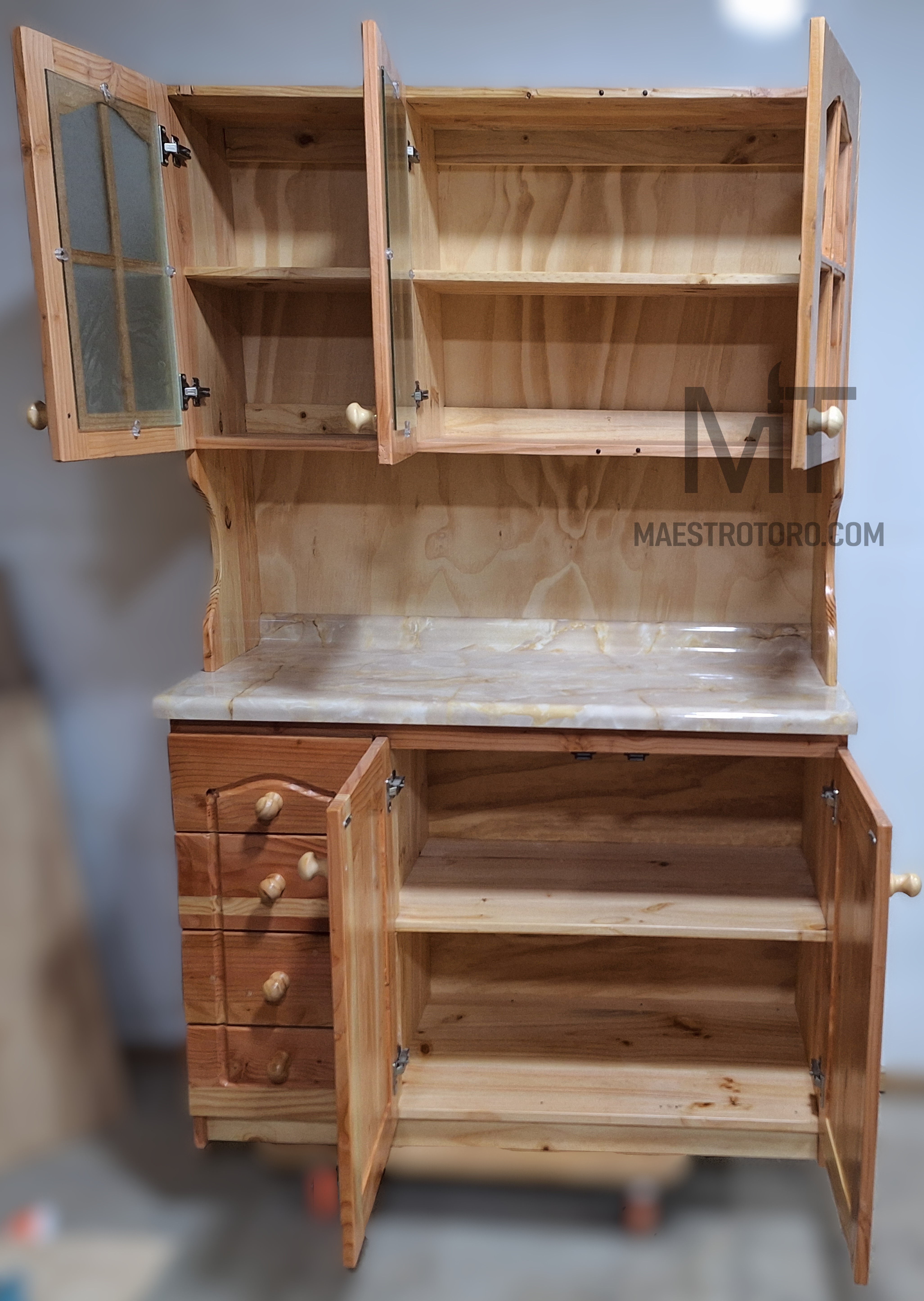 Mueble Mural 1,2m con cajonera y potsformado