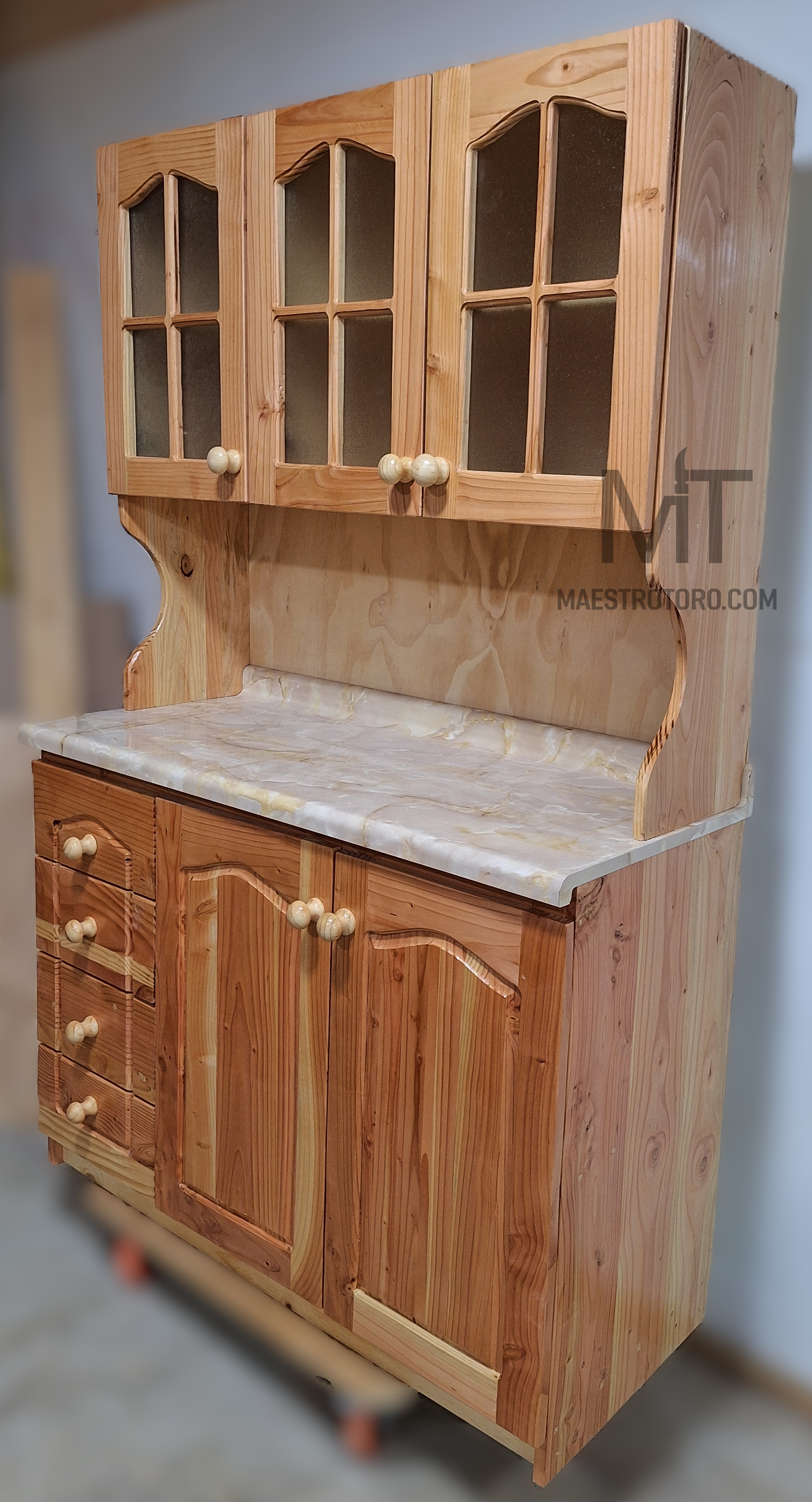 Mueble Mural 1,2m con cajonera y potsformado